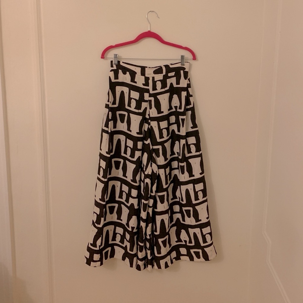 WHIT black and white culottes